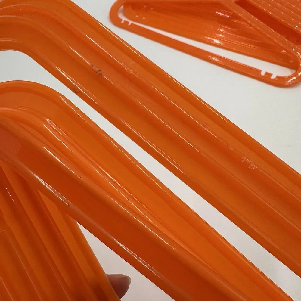 IKEA BAGIS Childrens Clothes Hangers Anna Efverlund Orange Lot of 22 Vintage